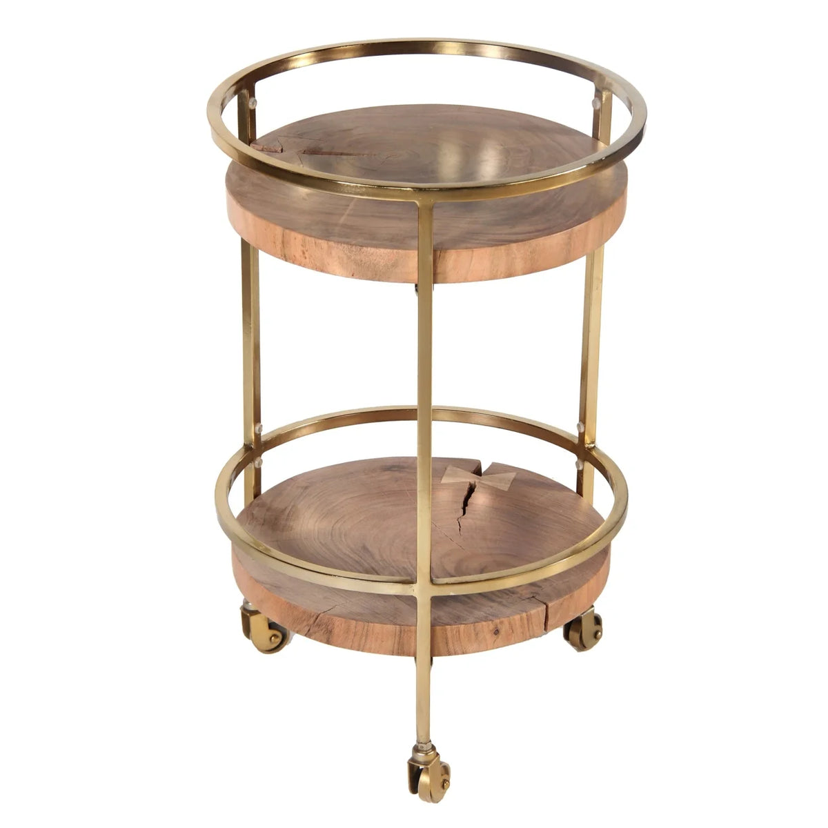 34 Inch 2 Tier Tea and Bar Cart V6085