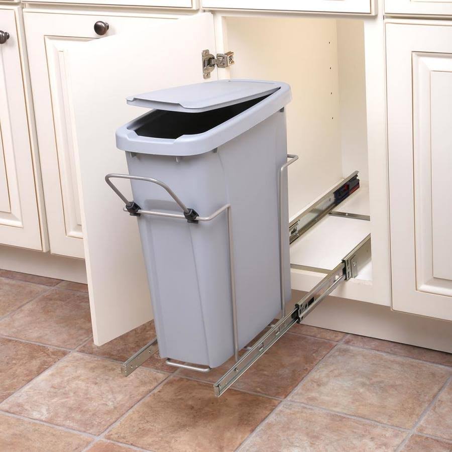 8.375 in. x 17.3125 in. x 20.125 in. Cabinet Pull Out Single Soft-Close Trash Can F715