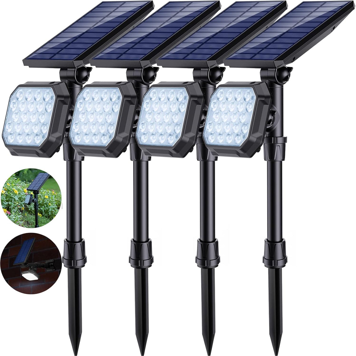 4 Pack IP65 Waterproof Solar Spot Lights Outdoor X639971