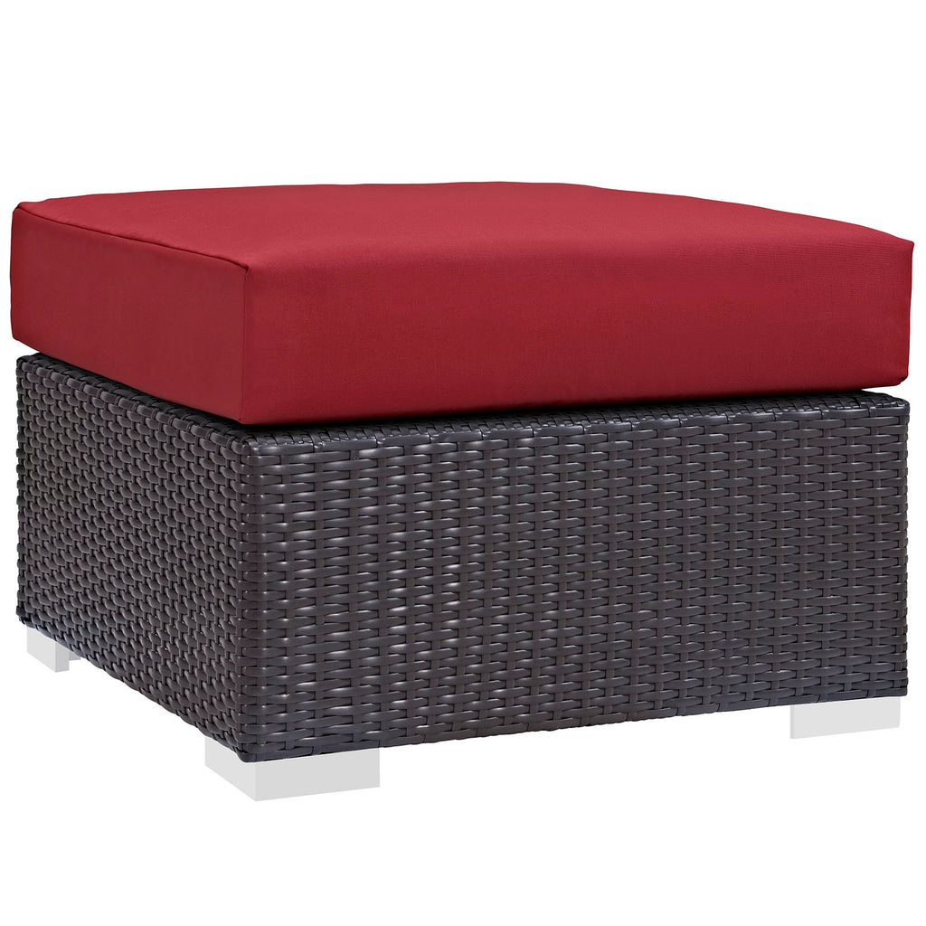 3 Piece Outdoor Patio Sofa Set in Espresso Red Y66909