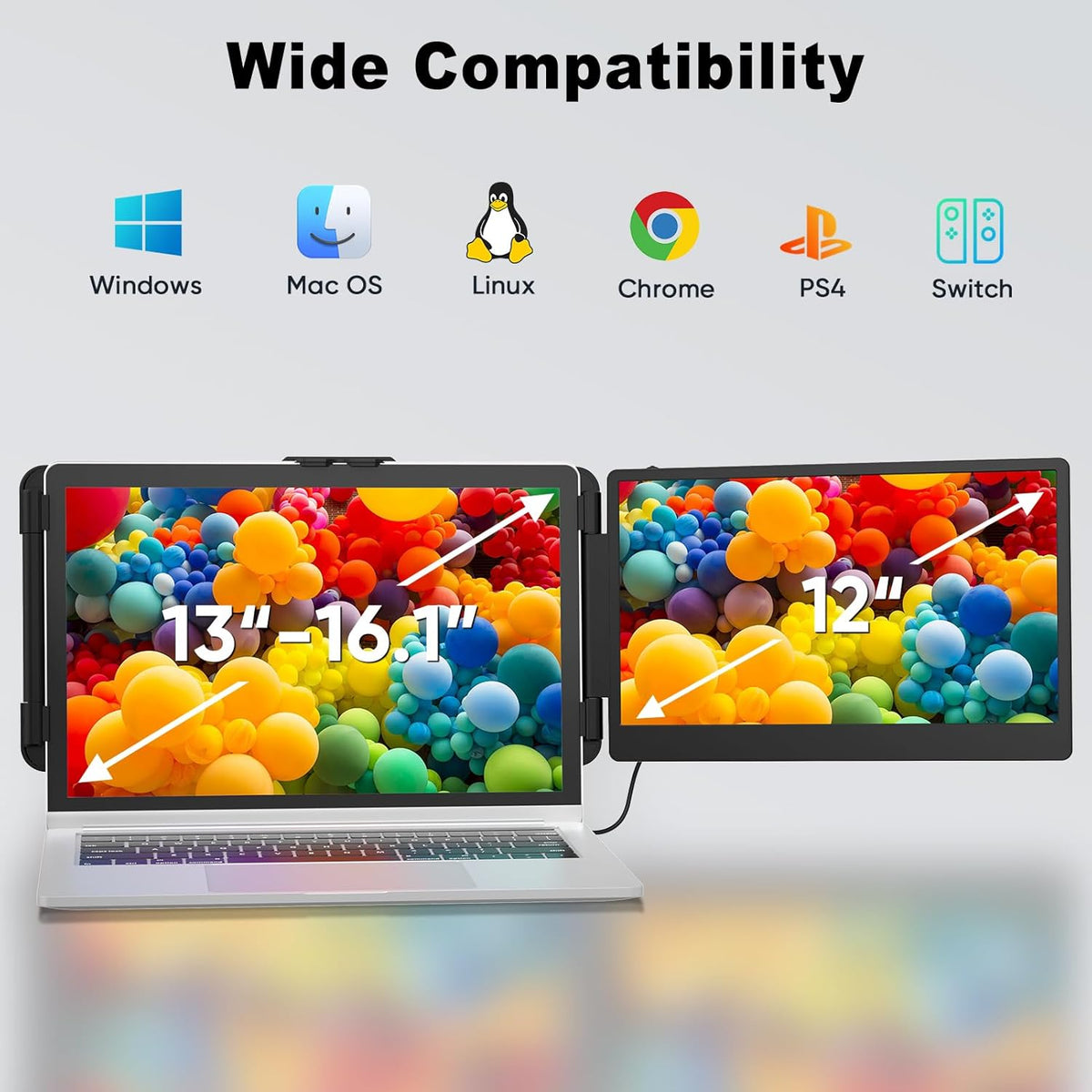 12" 1080P FHD IPS Foldable Portable Monitor S87872