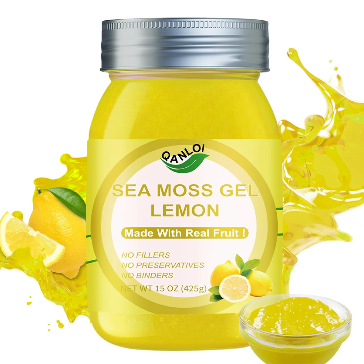 Organic Sea Moss Gel 15 oz Lemon B86395