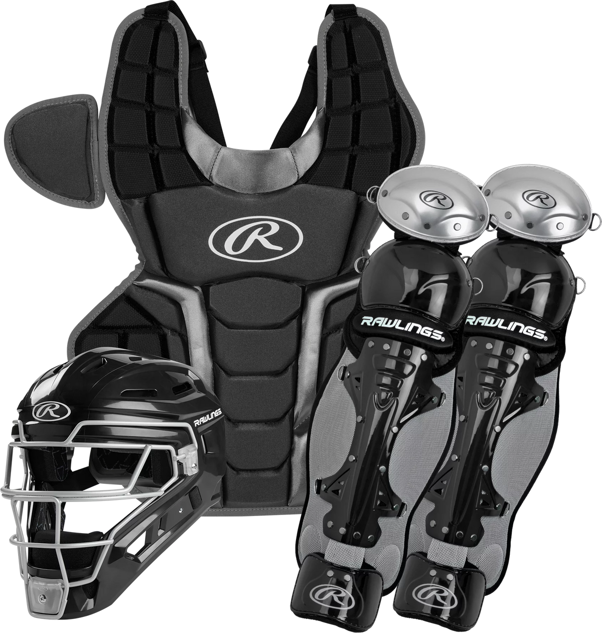 Adult Catcher's Box Set Black/Silver M78147