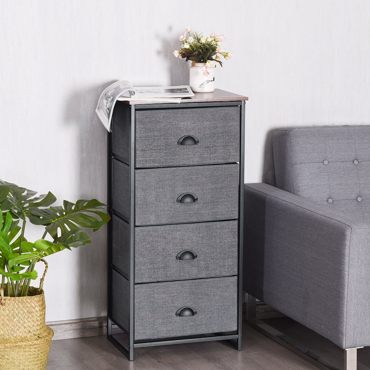 Black 4 Drawer Dresser D833889