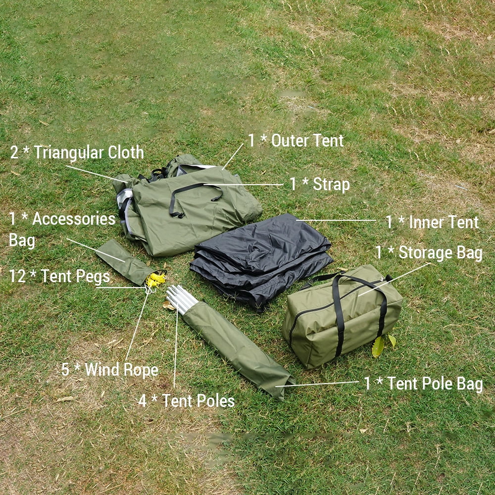 Windproof Waterproof Backpacking Tent for 1/2 Person Double Layer S28048