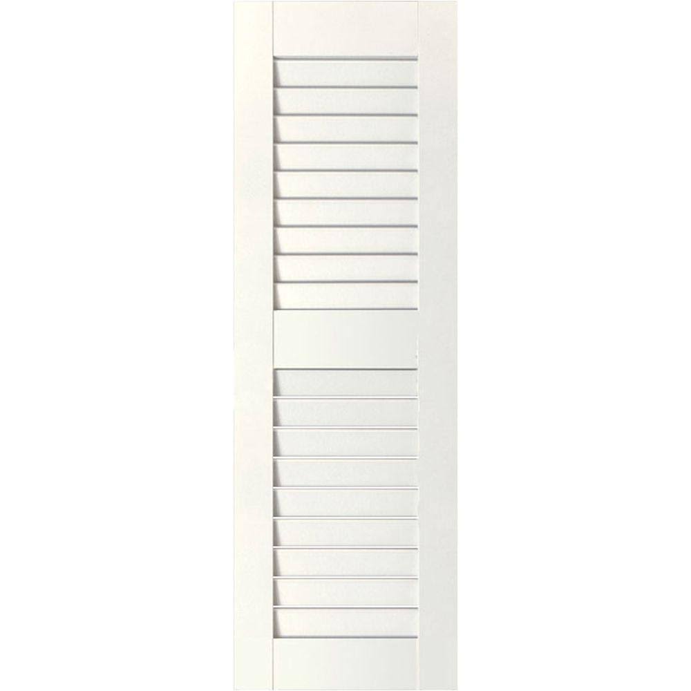 White Louvered Shutters Pair J947