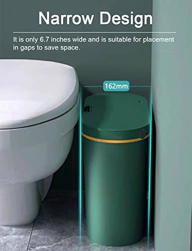 Green 4.2 Gallon Motion Sensor Trash Can B7782