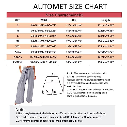 Loose Wide Leg Beach Pants with Elastic High Waist N7470