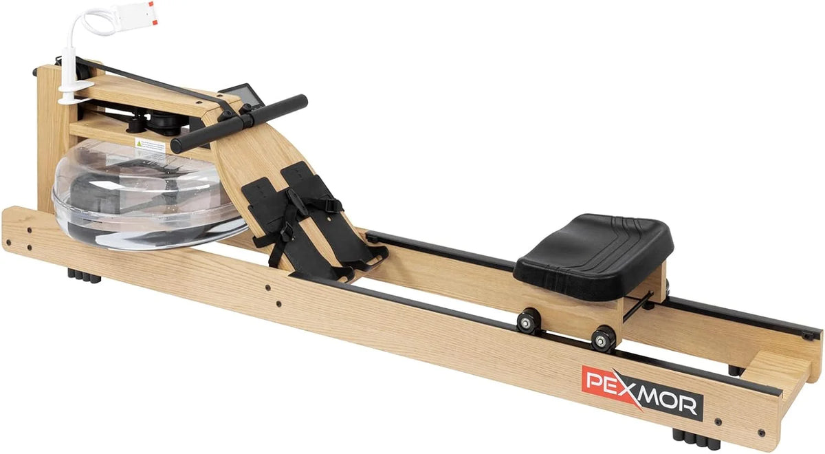 Oak Wood Water Rowing Machine with LCD Monitor Q8041