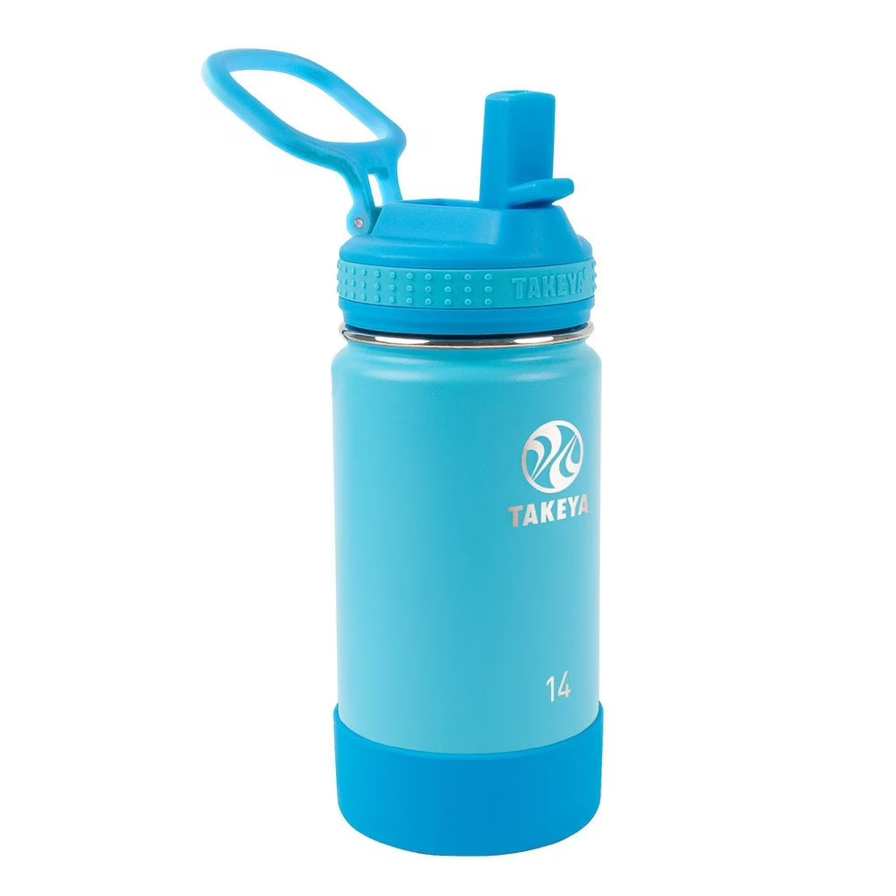 14oz Insulated Stainless Steel Bottle with Straw Lid L342287