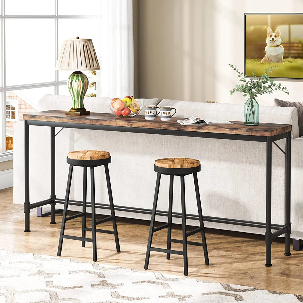 Rustic Brown Narrow Console Table I957
