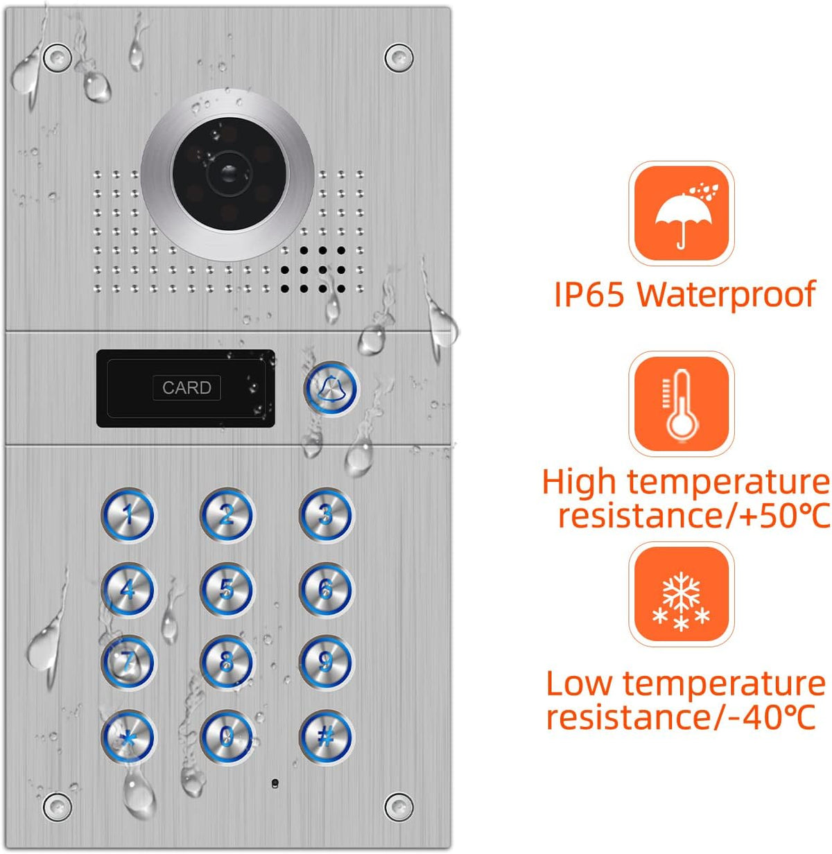 7 Inch Wired Video Doorbell 960P Camera IP65 Waterproof S699070