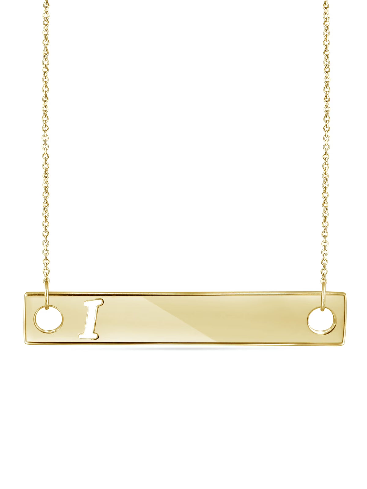14K Gold Over Silver Bar Necklace A568421