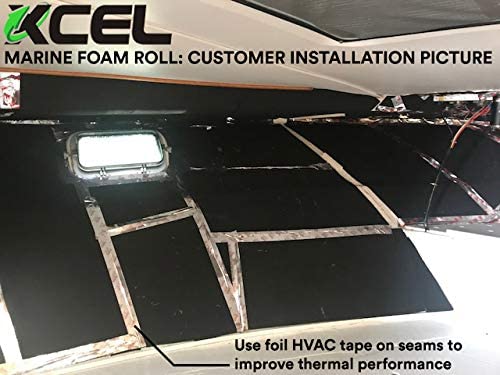 Marine Foam Rolls Sheets with Adhesive Closed Cell Foam Padding Neoprene Foam Cosplay Easy Cut - Various Sizes (60" x 16" x 1/2" (1 Pack), Black, 1) V861046