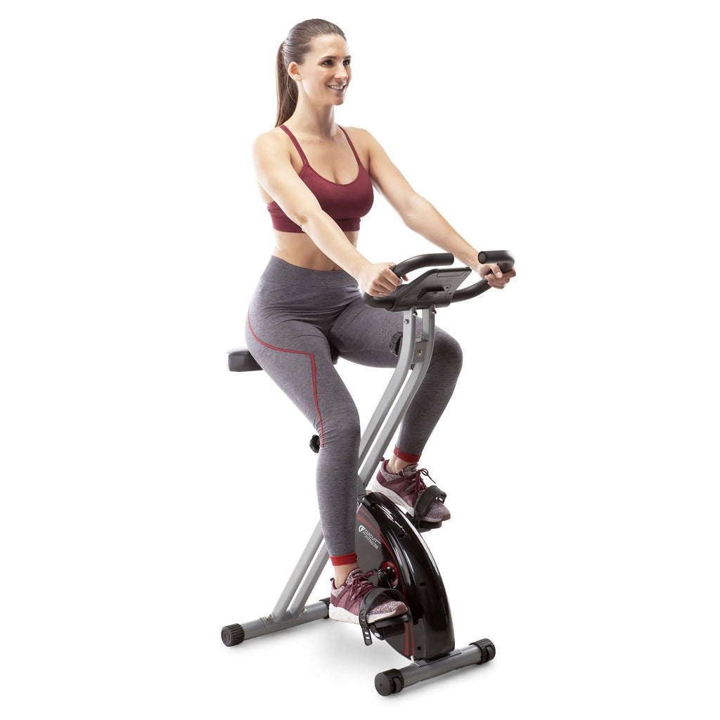 Folding Upright Exercise Bike with Adjustable Resistance B2896