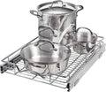 14"W x 21"D Chrome Wire Frame Pull Out Drawer Cabinet Organizer D8854