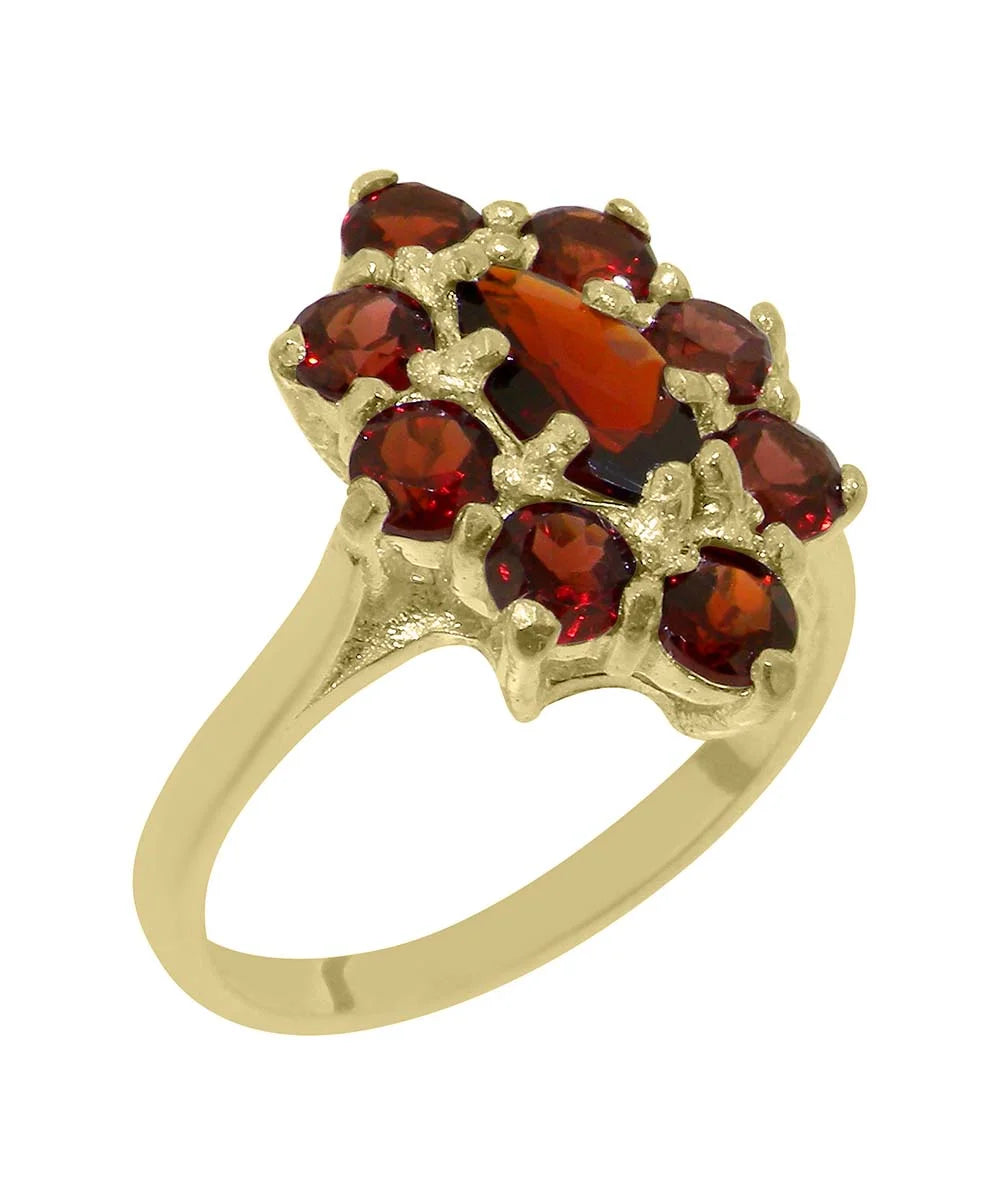 9k Yellow Gold Garnet Statement Ring G200508