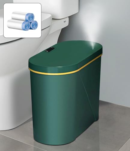 Green 4.2 Gallon Motion Sensor Trash Can B7782