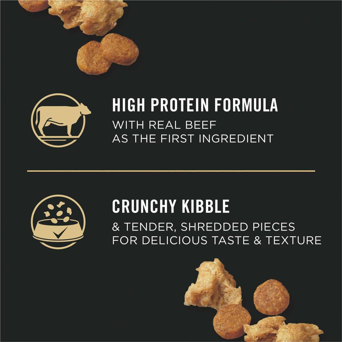 Senior Adult 7+ Complete Essentials Shredded Blend Beef & Rice Formula High Protein Dog Food T90847