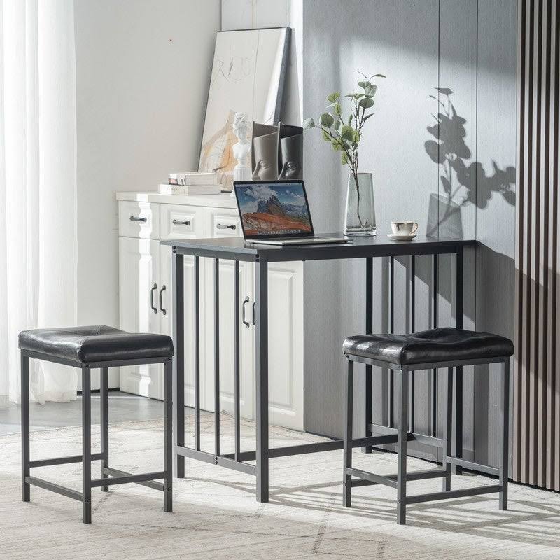 Rectangle Dining Set Black (Set of 3) F26811