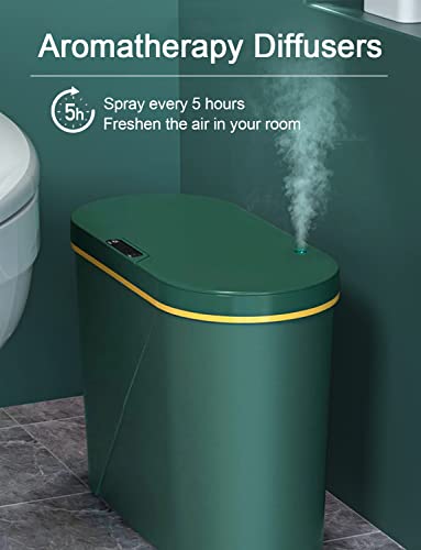 Green 4.2 Gallon Motion Sensor Trash Can B7782