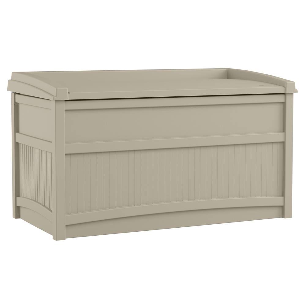 Gray 50 gallon Deck Storage Box with Seat Z82728