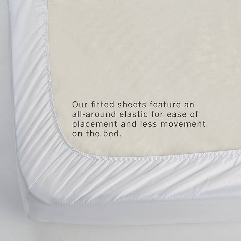 Supima Cotton Sateen Fitted Sheet, Alabaster Beige, California King B4681