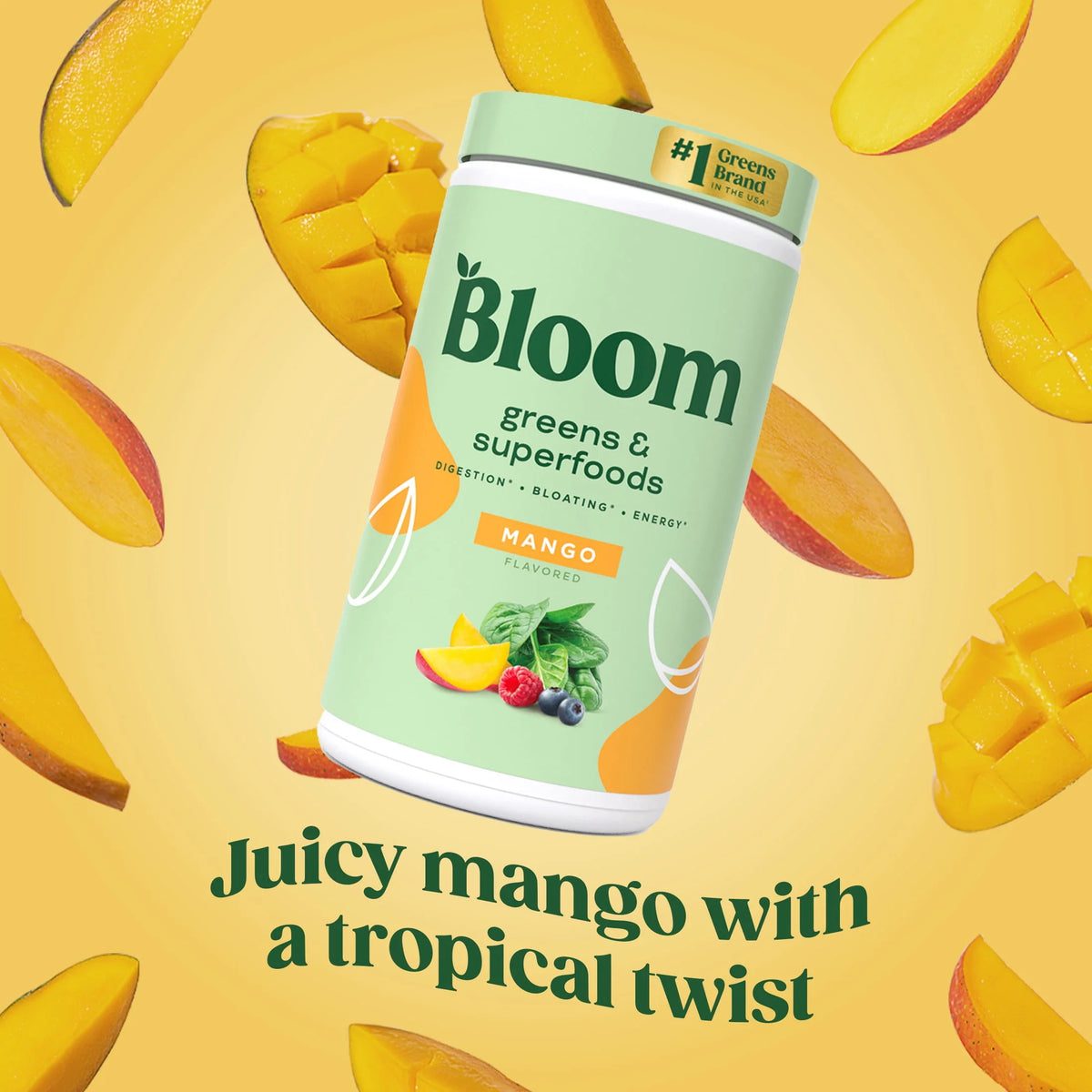 Greens & Superfoods Powder Mango 25 Servings Q235