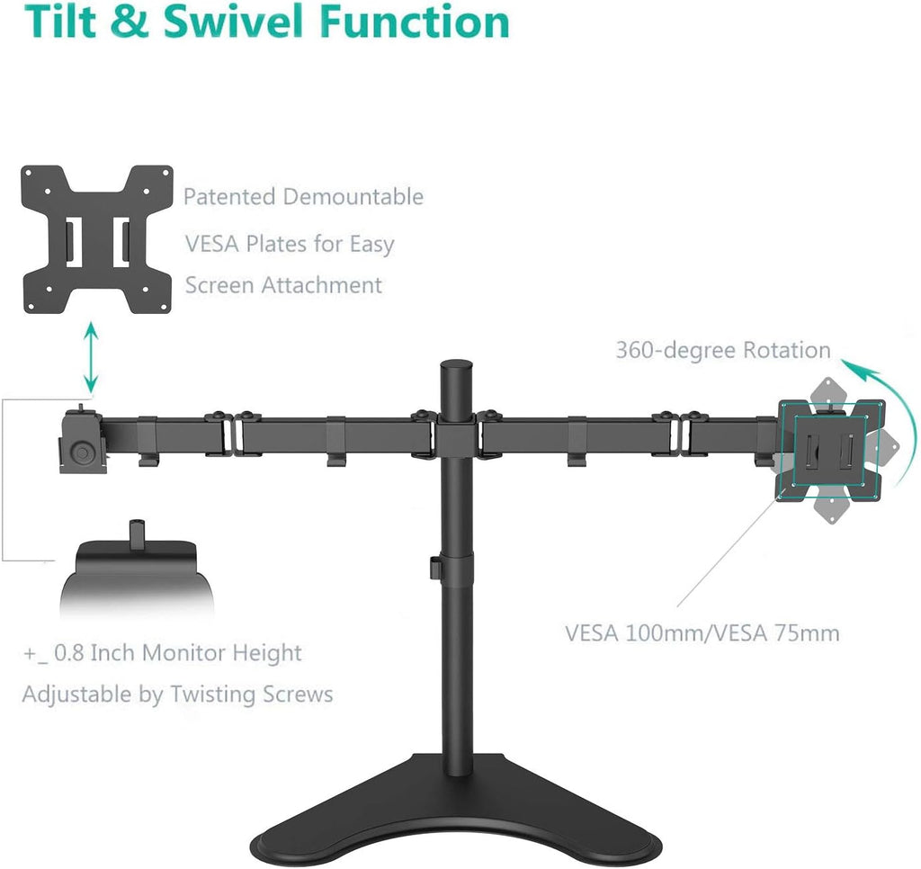 Dual LCD Monitor Desk Mount, Black S66718