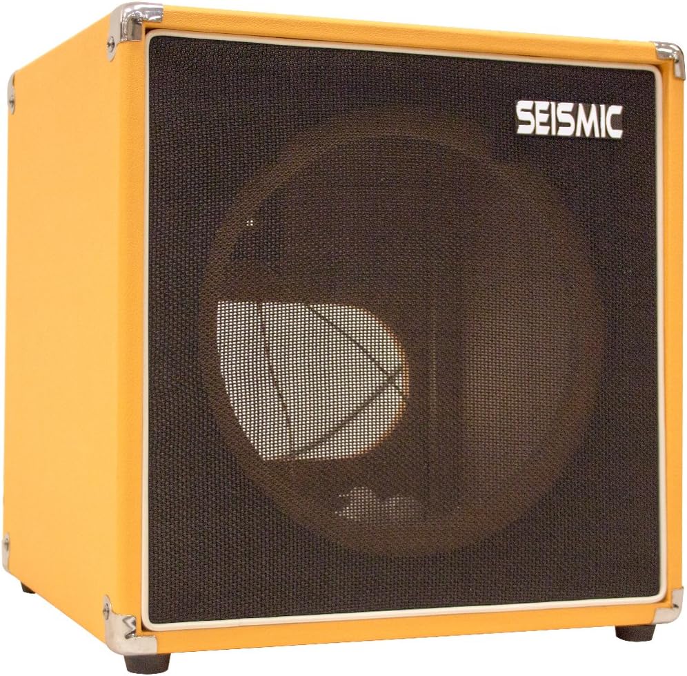 1x12 Empty Guitar Speaker Cabinet - 7 Ply Birch - Orange Tolex, Black Removable Cloth Grill H6468