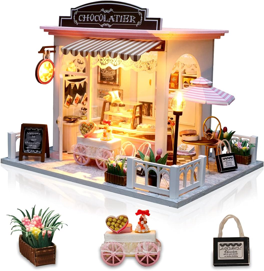 DIY Miniature Dollhouse Kit 1:24 Scale with Music and Dust Proof N78857