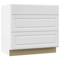 Assembled 36x34.5x24 in. Pots and Pans Drawer Base Kitchen Cabinet in Satin White W8321