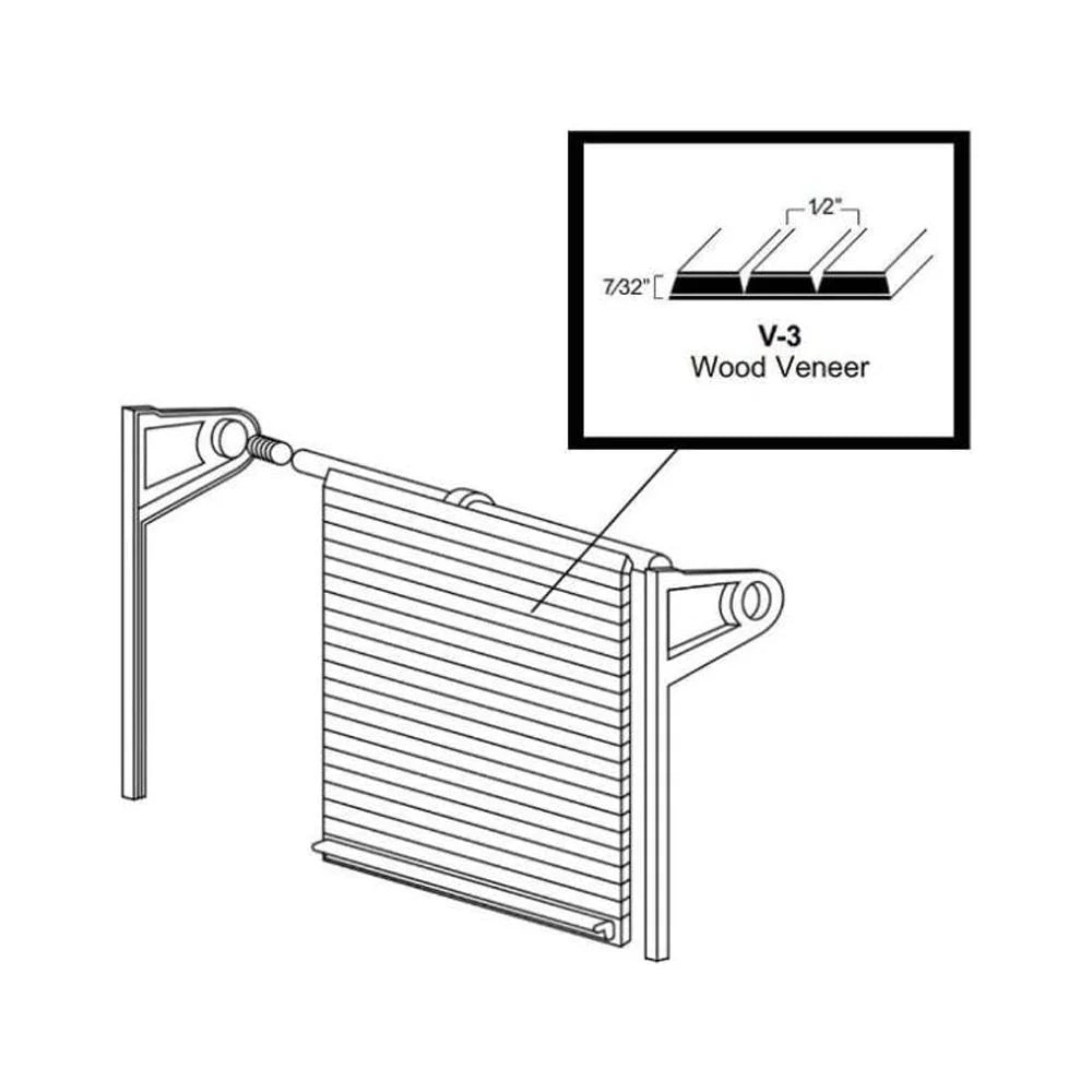Tambour Door Kit, Maple Veneer, 30"w x 18-1/2"H P1645