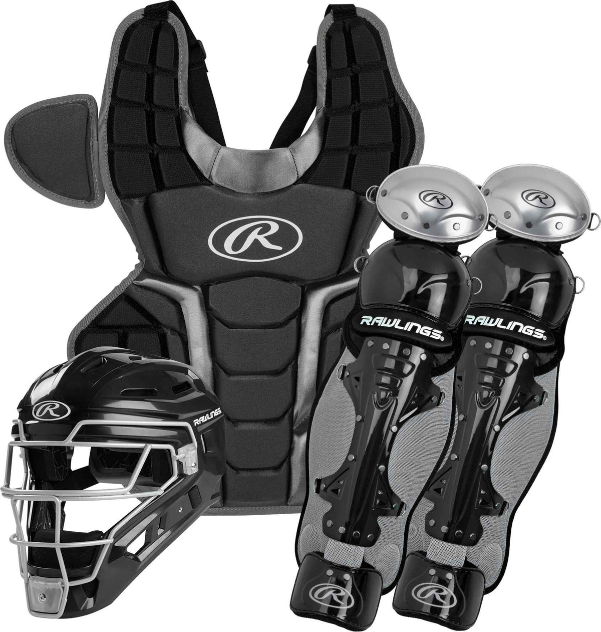 Adult Catcher's Box Set Black/Silver M78147