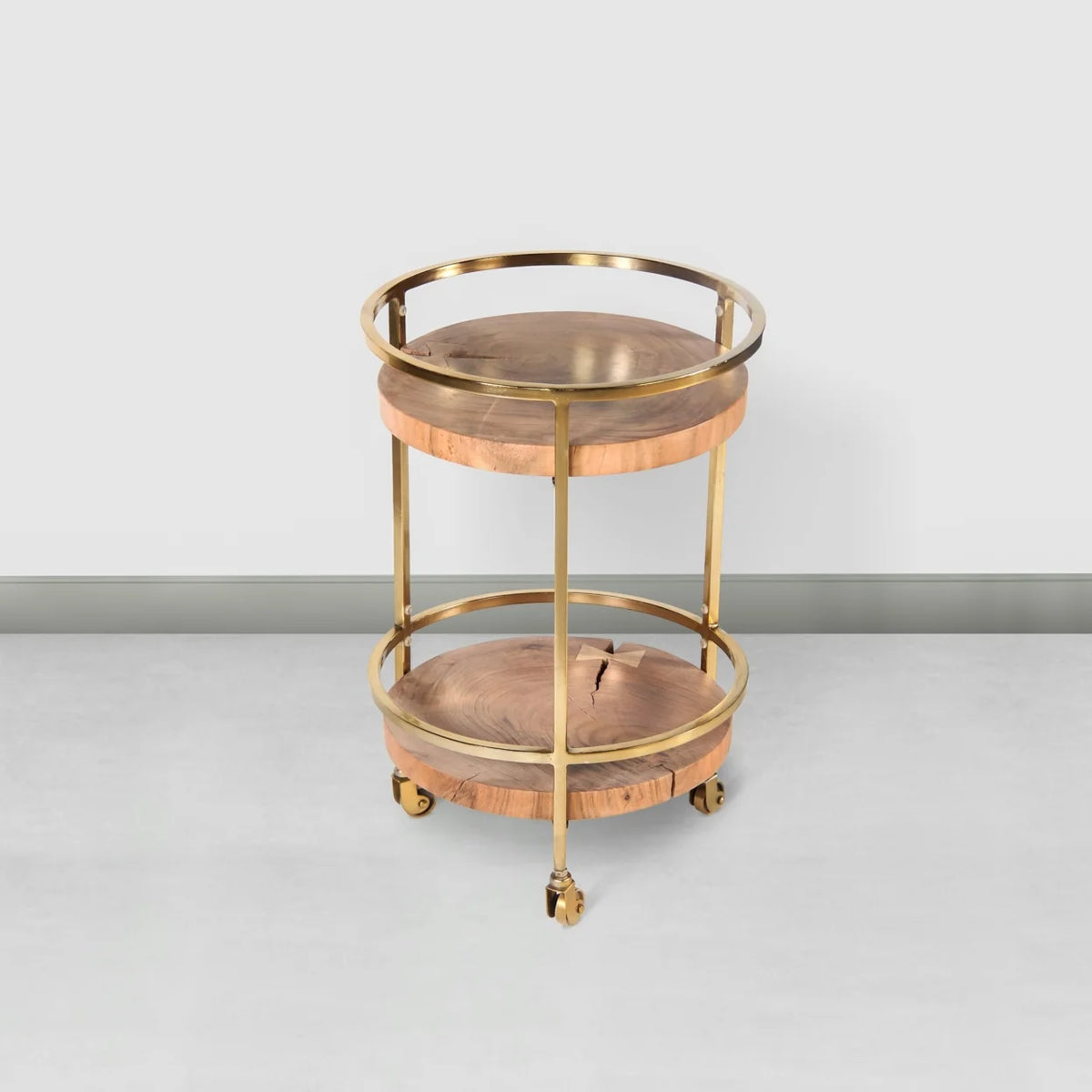 34 Inch 2 Tier Tea and Bar Cart V6085