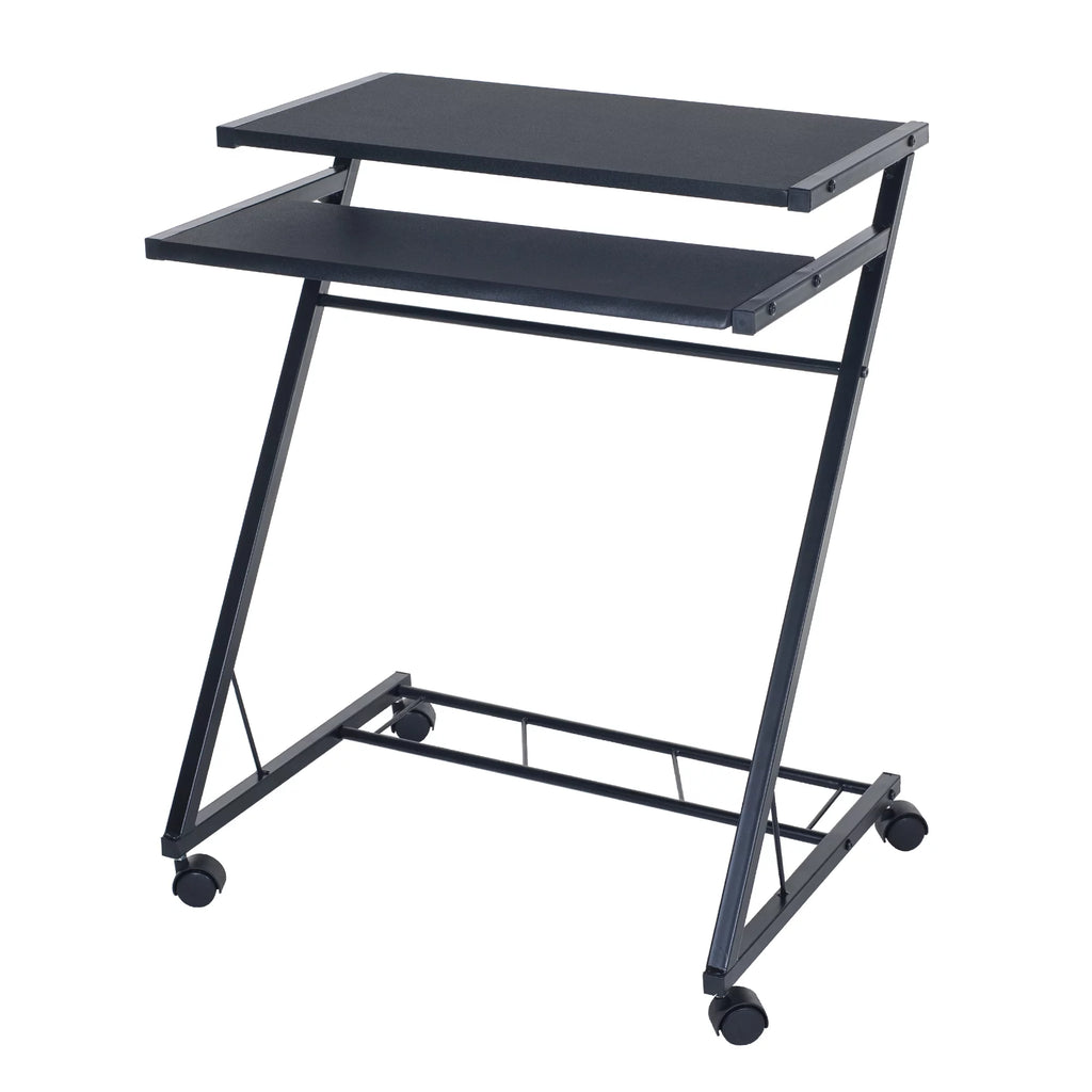 Portable Rolling Laptop Cart with Casters, Black T7296