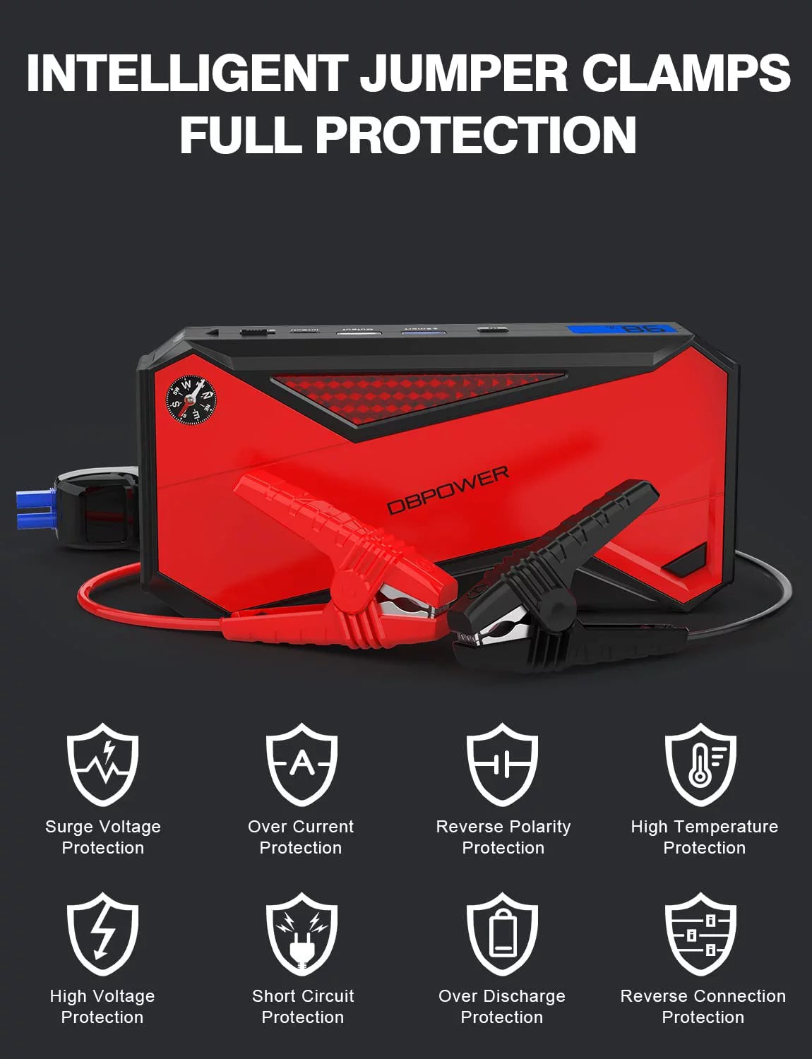 1600A Peak 18000mAh Portable Car Jump Starter F666516
