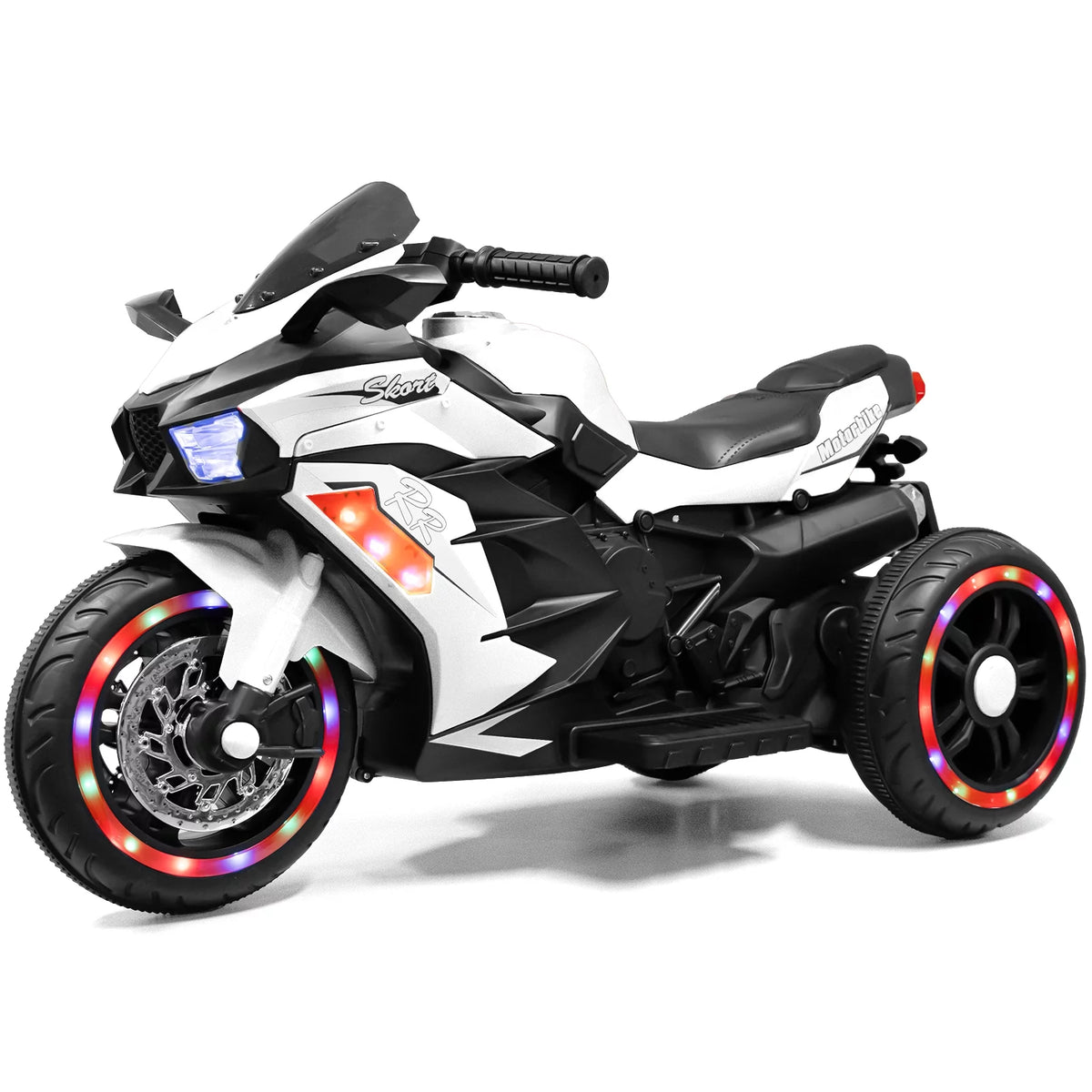 12v Battery Powered 3 Wheels Ride on Motorcycle with LED Lights Music Red R22071