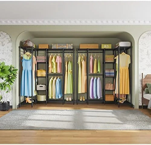 67.5" L Shaped Freestanding Wire Garment Rack Z91069