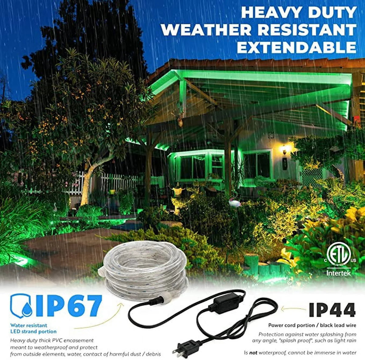 300ft Waterproof Connectable Flexible LED Rope Lights I571