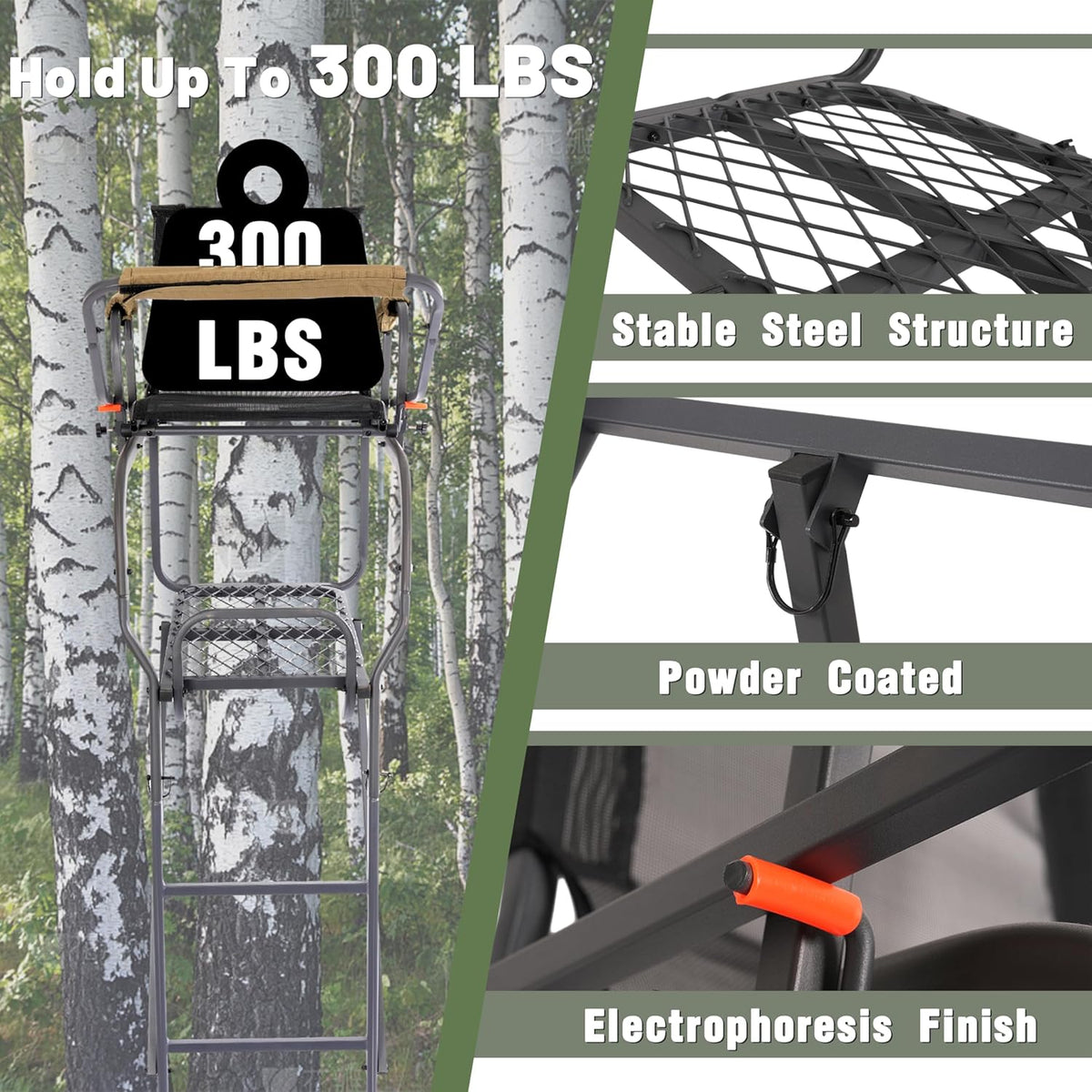 15.5' Steel Ladder Tree Stand B306353