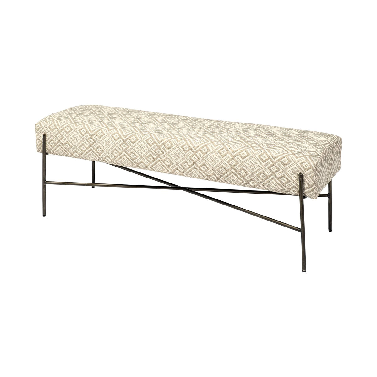 Cream Fabric Bench G648394