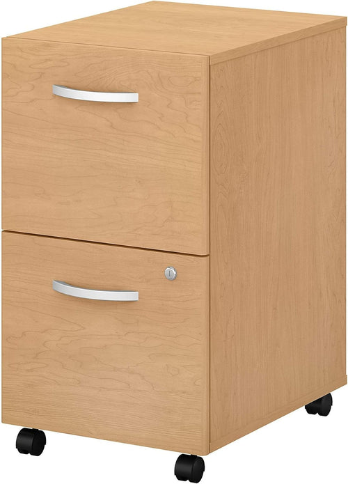 2 Drawer Mobile File Cabinet in White K3535