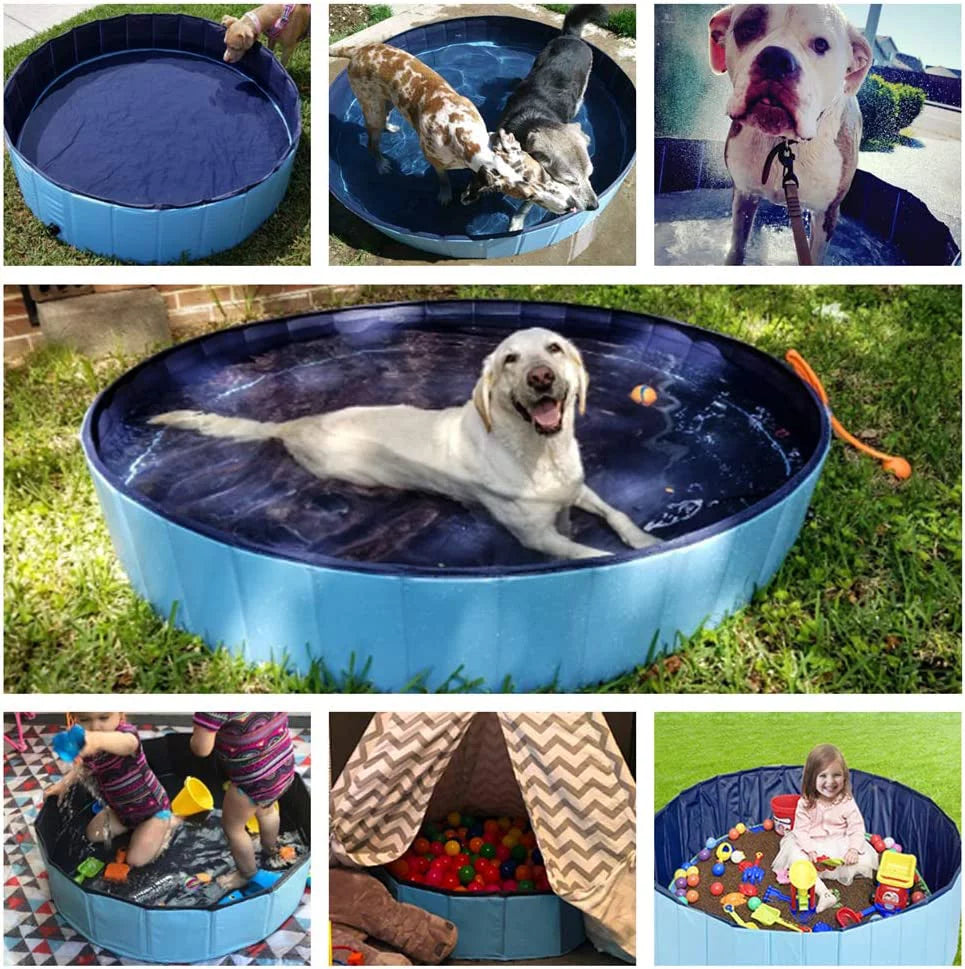Blue 48 x 12 inch Collapsible Pet Pool O85780