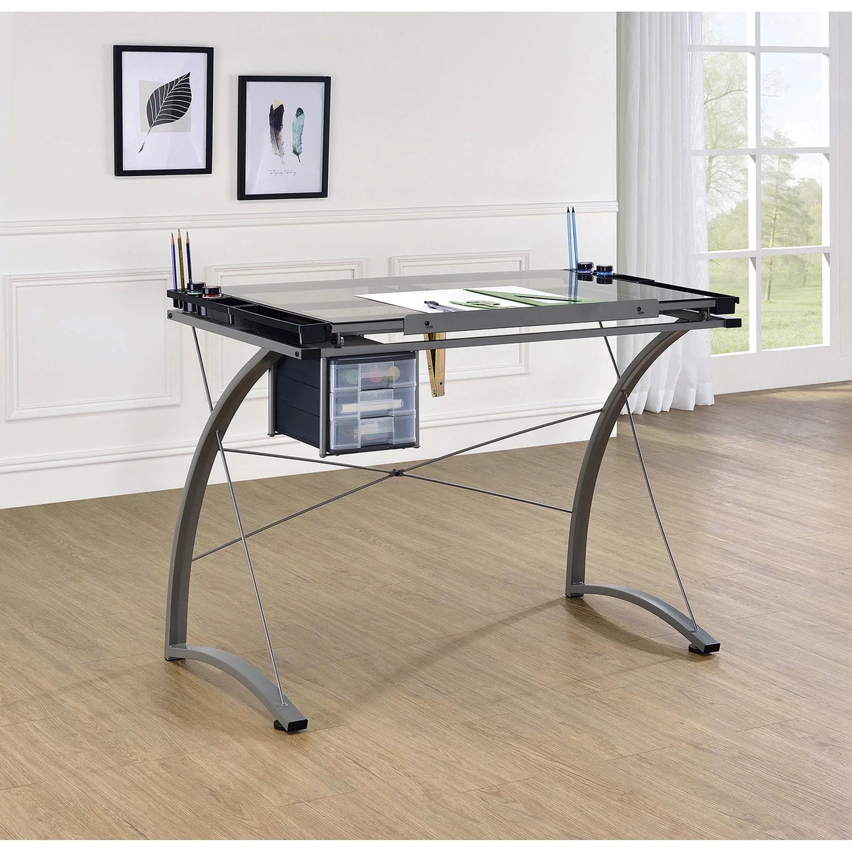 Drafting Desk with 3-drawer J66919