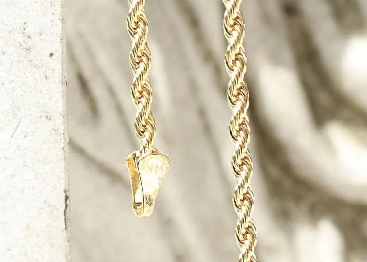 14K Bonded Gold Chain with Cross Pendant Necklace with Gift Box/Bag M93790