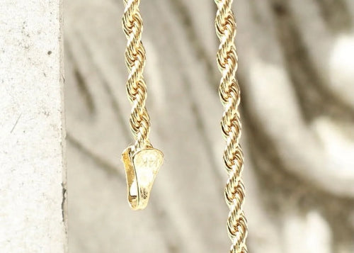 14K Bonded Gold Chain with Cross Pendant Necklace with Gift Box/Bag M93790