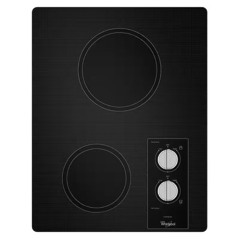 Ceramic Radiant Glass Electric Cooktop in Black with 2 Elements S70464