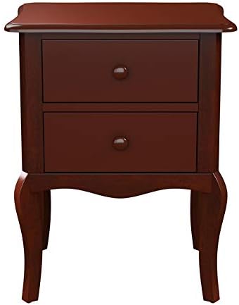 Traditional Wood 2-Drawer Nightstand in Espresso R92678