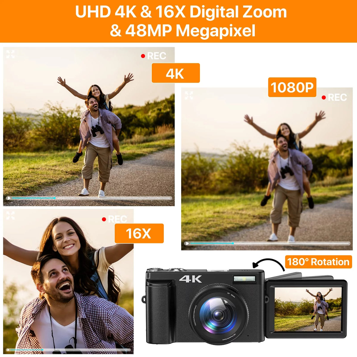 4K Digital Camera with 32GB SD Card M2414